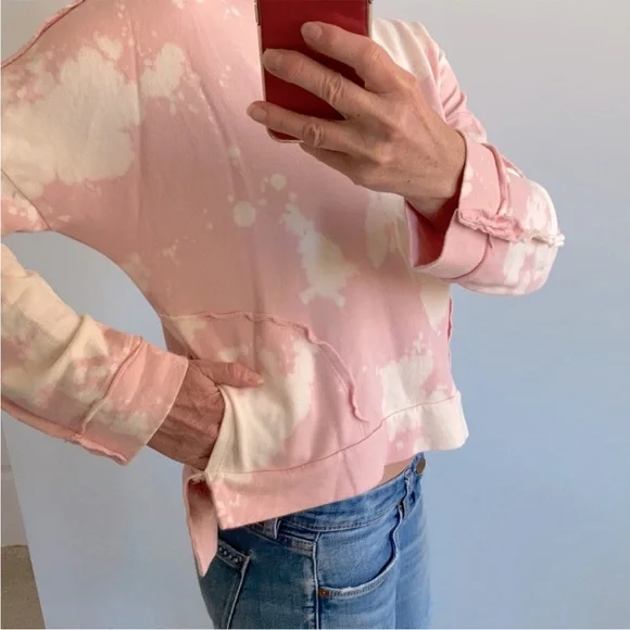 Pink & Cream Tie Dye Hoodie - Picture 9 of 9